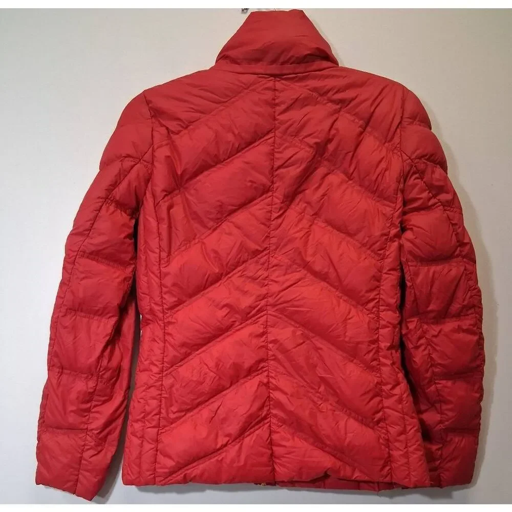 Michael kors womens small red jacket packable down filled puffer coat